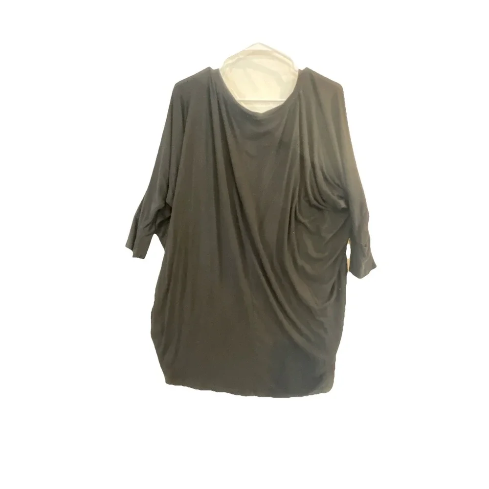 41 hawthorn Anthropologie Dolman‎ Sleeve Womens Sz XL Modal Black Mini Dress